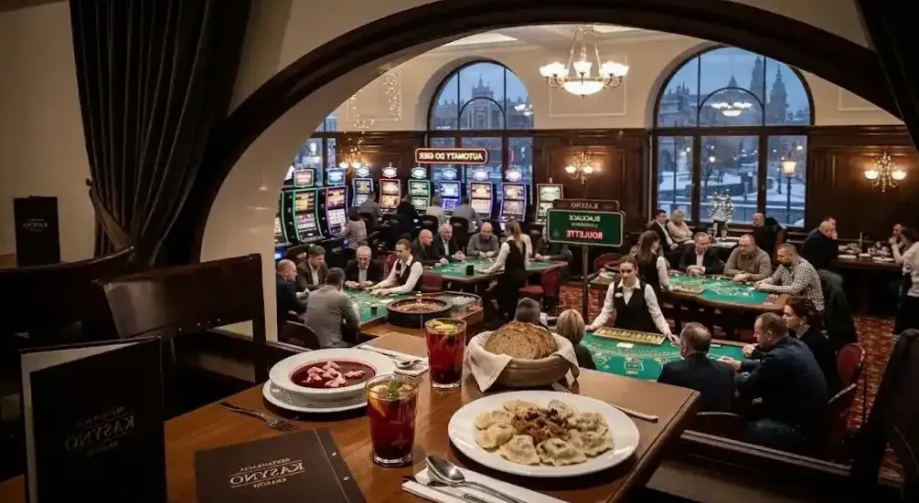 Stół szefa — gastronomiczny spektakl — wnętrze lokalu
